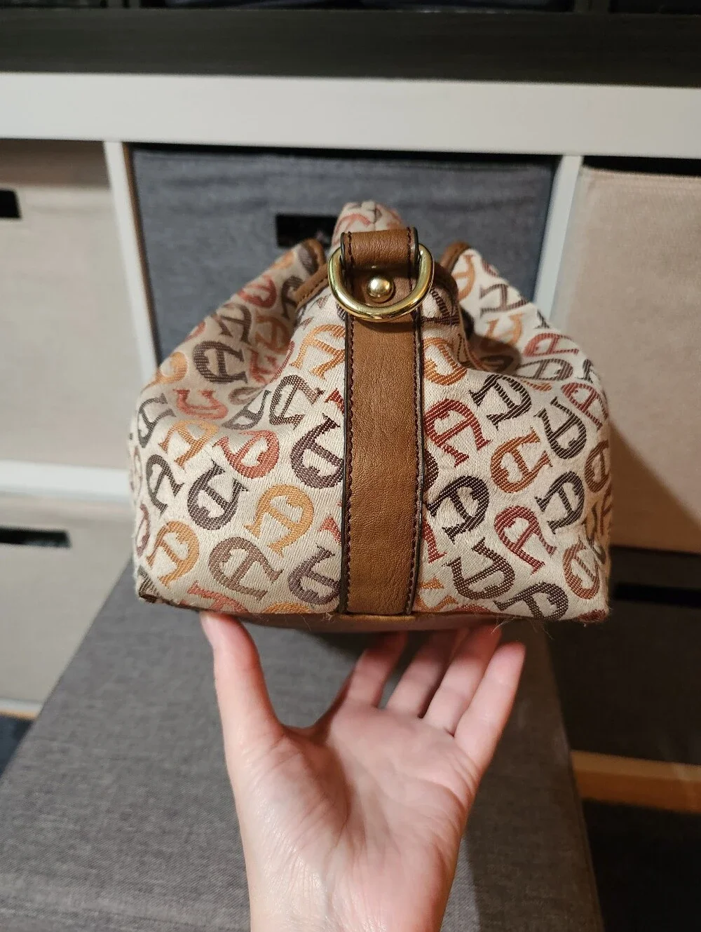 Etienne Aigner Vintage Signature Jacquard Satchel
